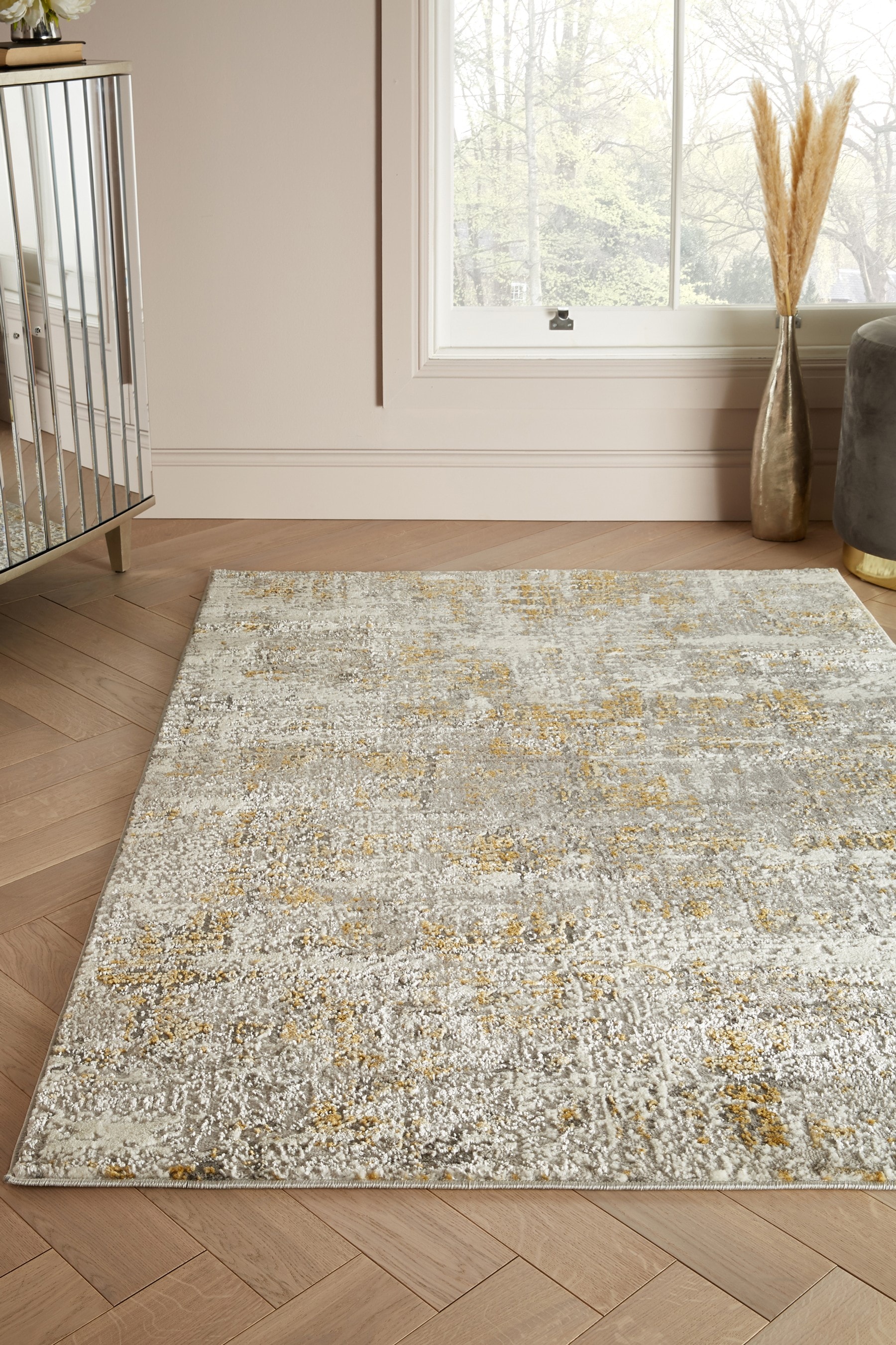 Cream and store gold rug