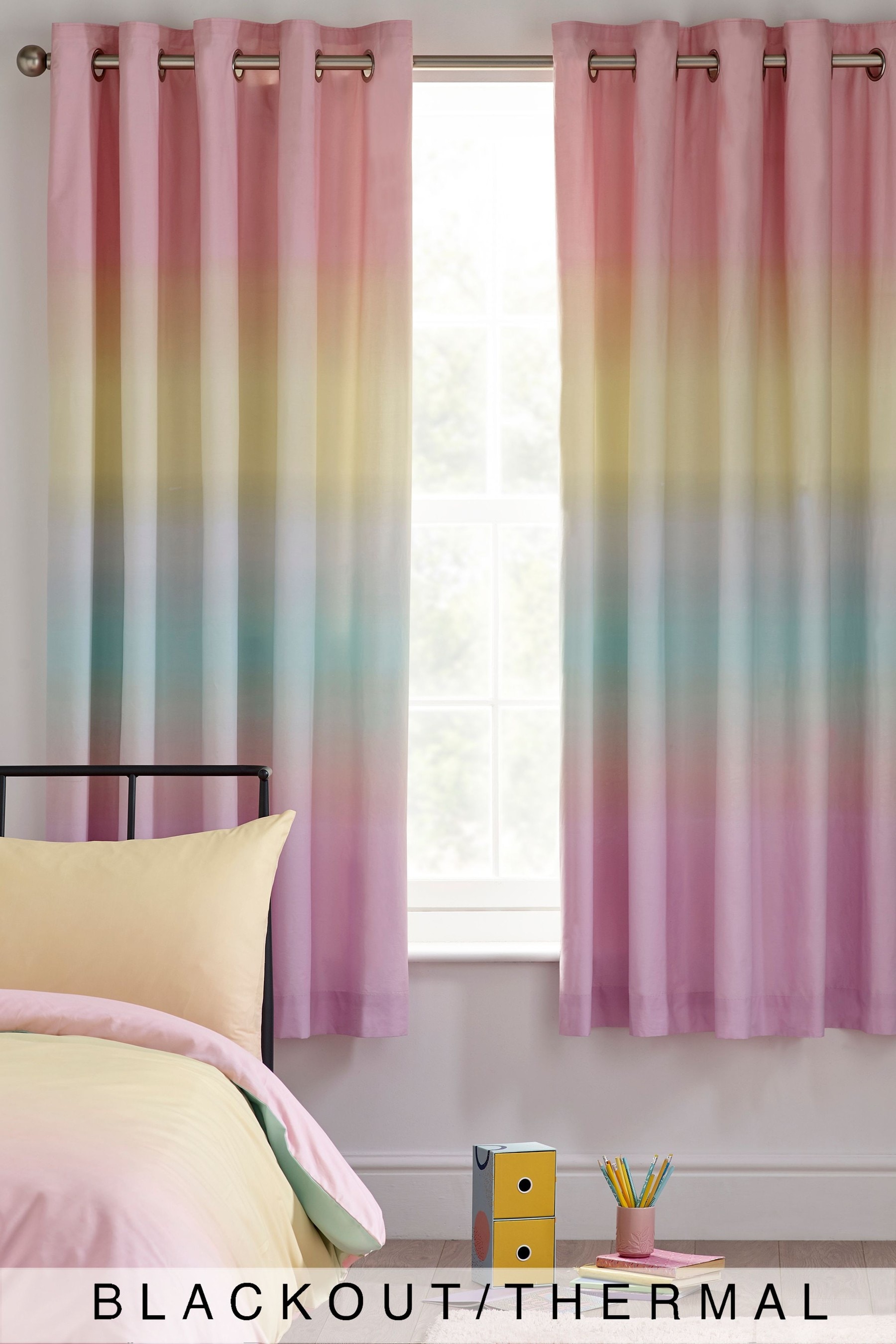 Buy Rainbow Ombre Eyelet Blackout Curtains from the Next UK online shop