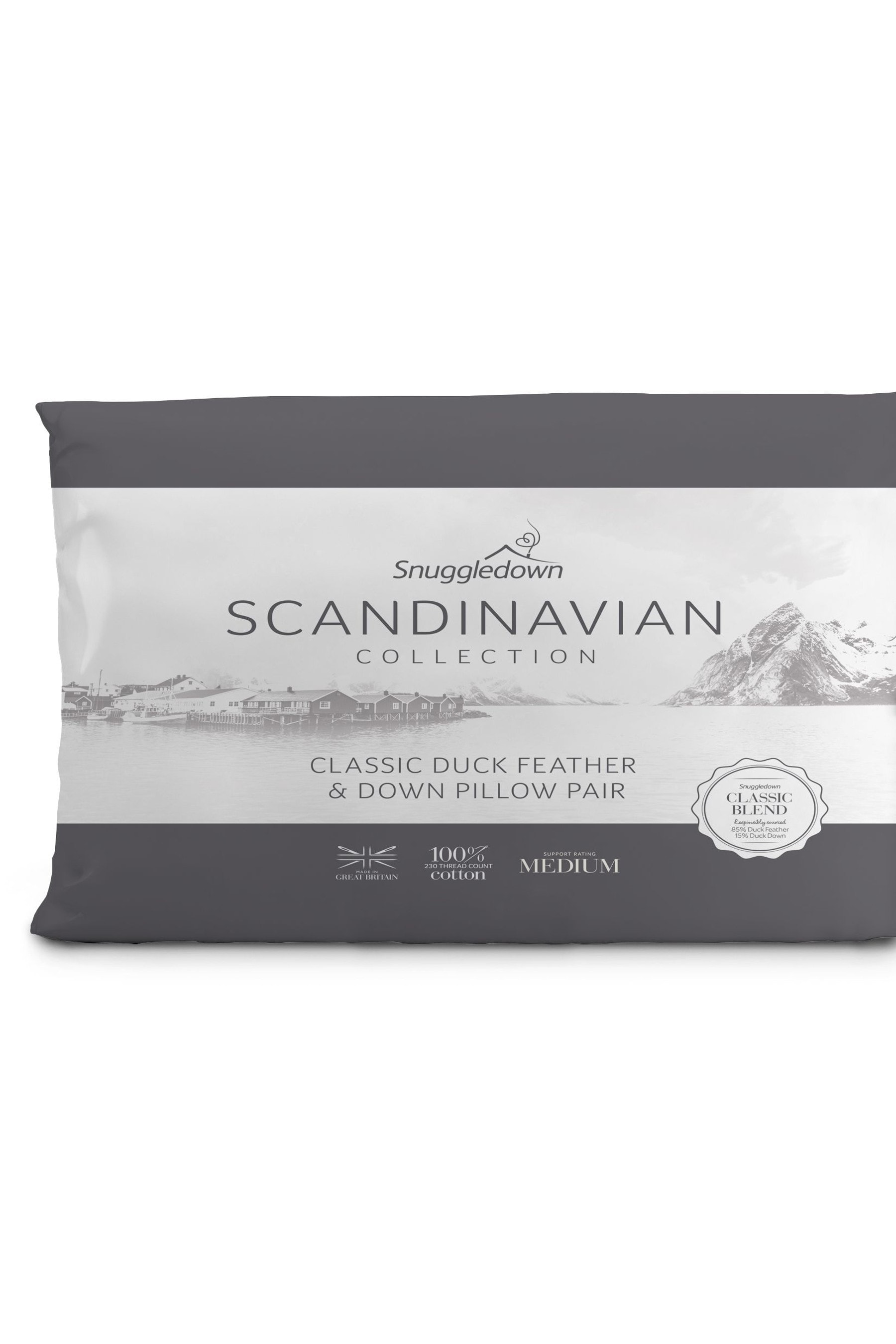 Buy Snuggledown Scandinavian 2 Pack Duck Feather And Down Pillows