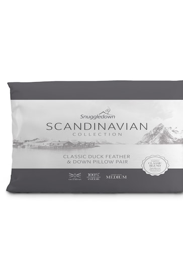 Snuggledown Scandinavian 2 Pack Duck Feather And Down Pillows