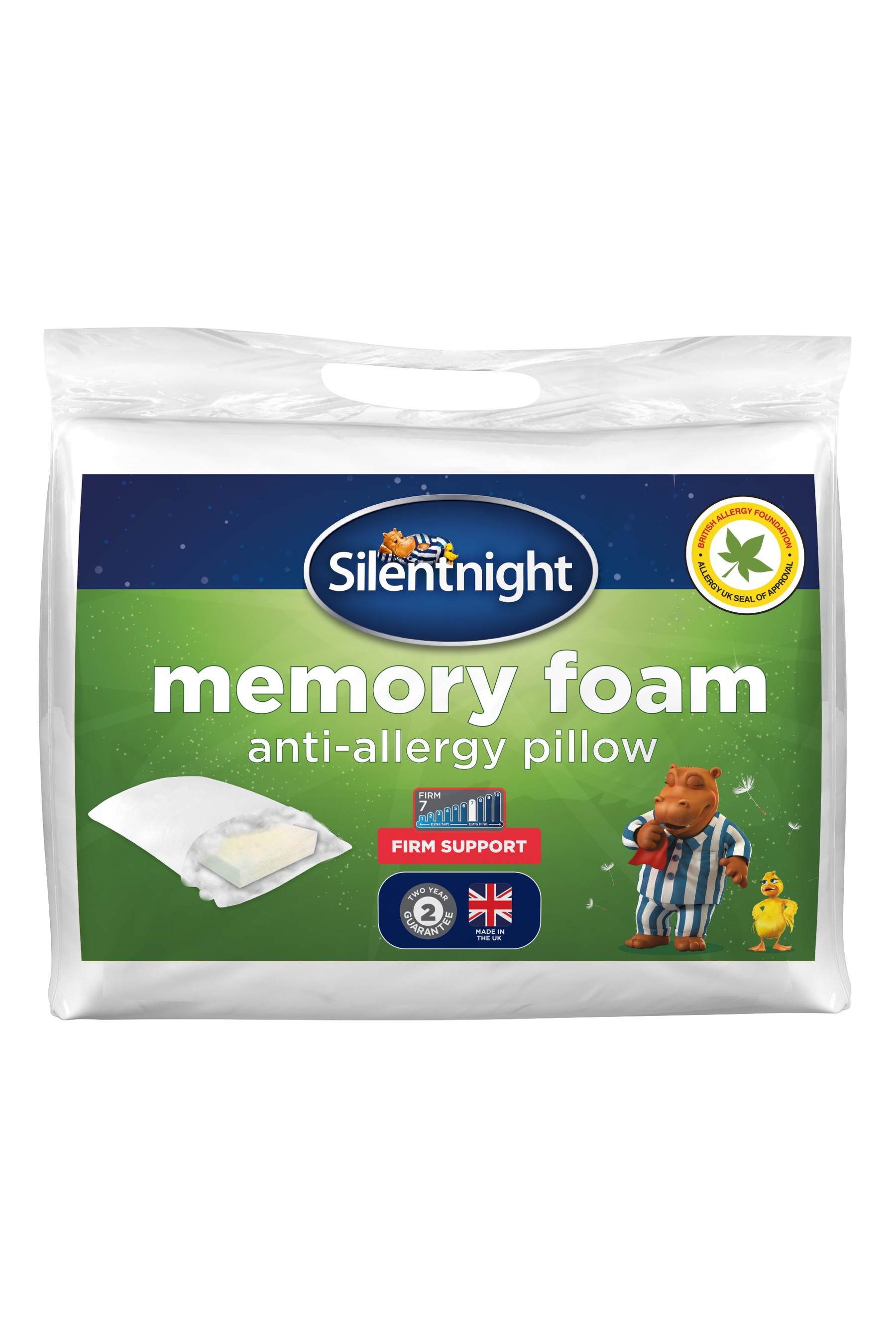 Quiet night memory foam pillow online