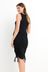 Black Maternity Ribbed Jersey Ruched Side Bodycon Mini Dress