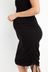 Black Maternity Ribbed Jersey Ruched Side Bodycon Mini Dress