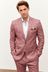 Pink Check Skinny Fit Suit: Jacket