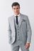 Light Grey Skinny Fit Check Suit: Jacket