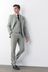 Light Grey Skinny Fit Check Suit: Jacket