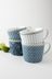 Set of 4 Blue Tea Collectables Mugs