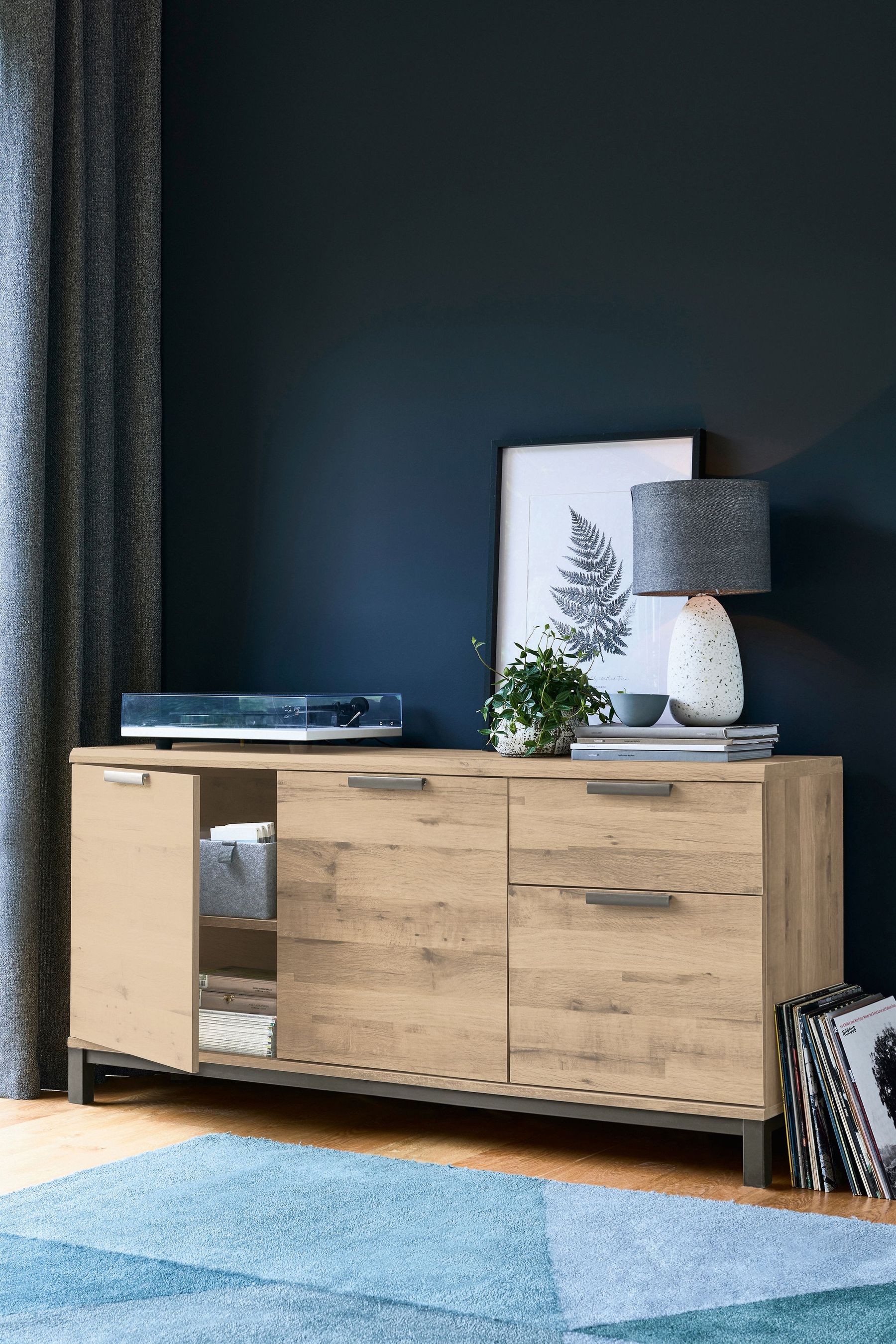 Light oak store effect sideboard