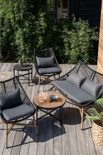 Black Helsinki 5 Piece Garden Lounge Set