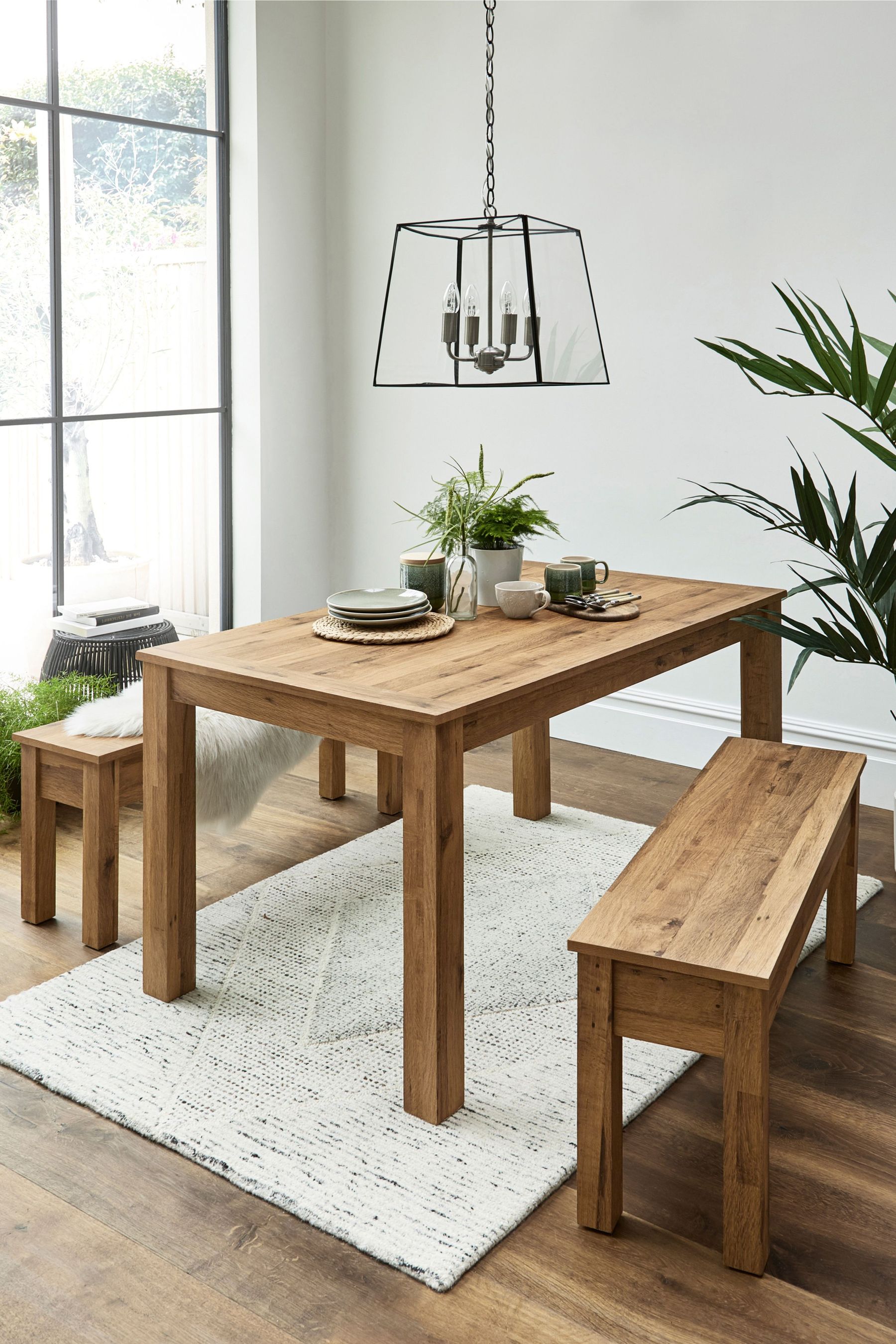 Next bronx table and bench set top