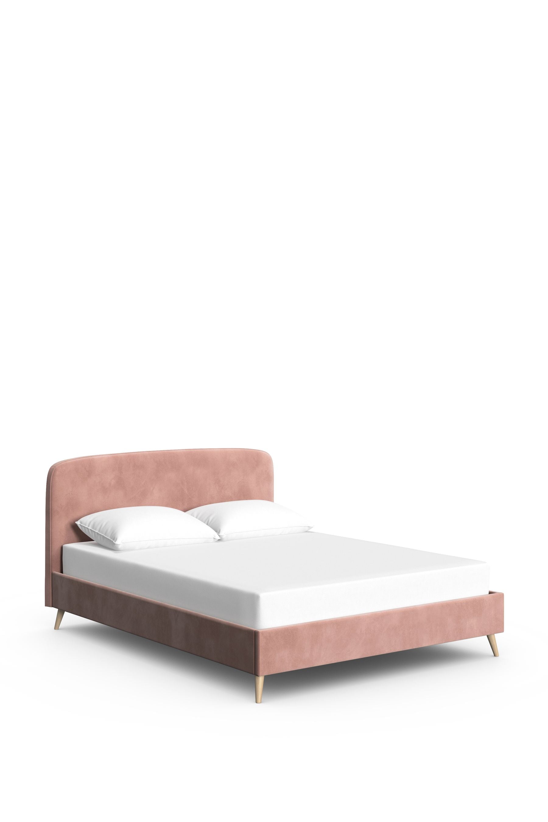 Buy Opulent Velvet Blush Pink Matson Upholstered Bed Frame from the