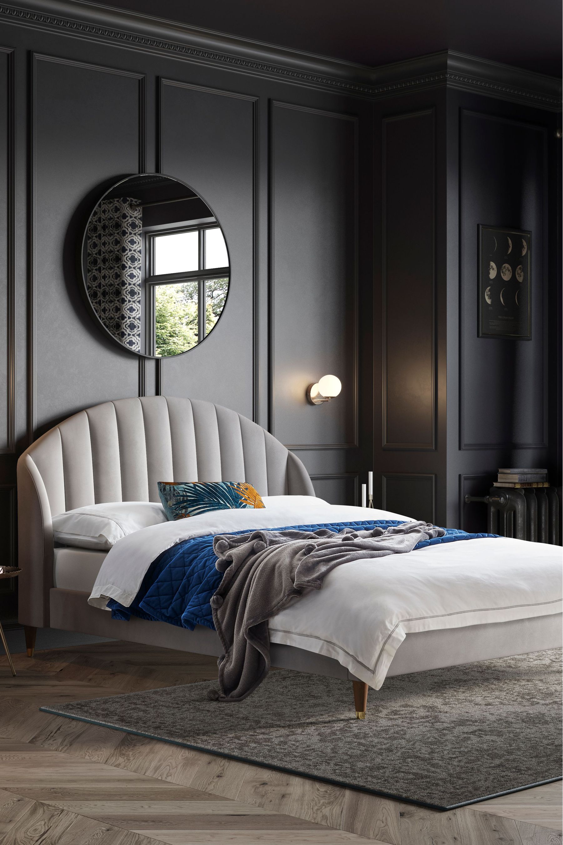 Next velvet store bed frame