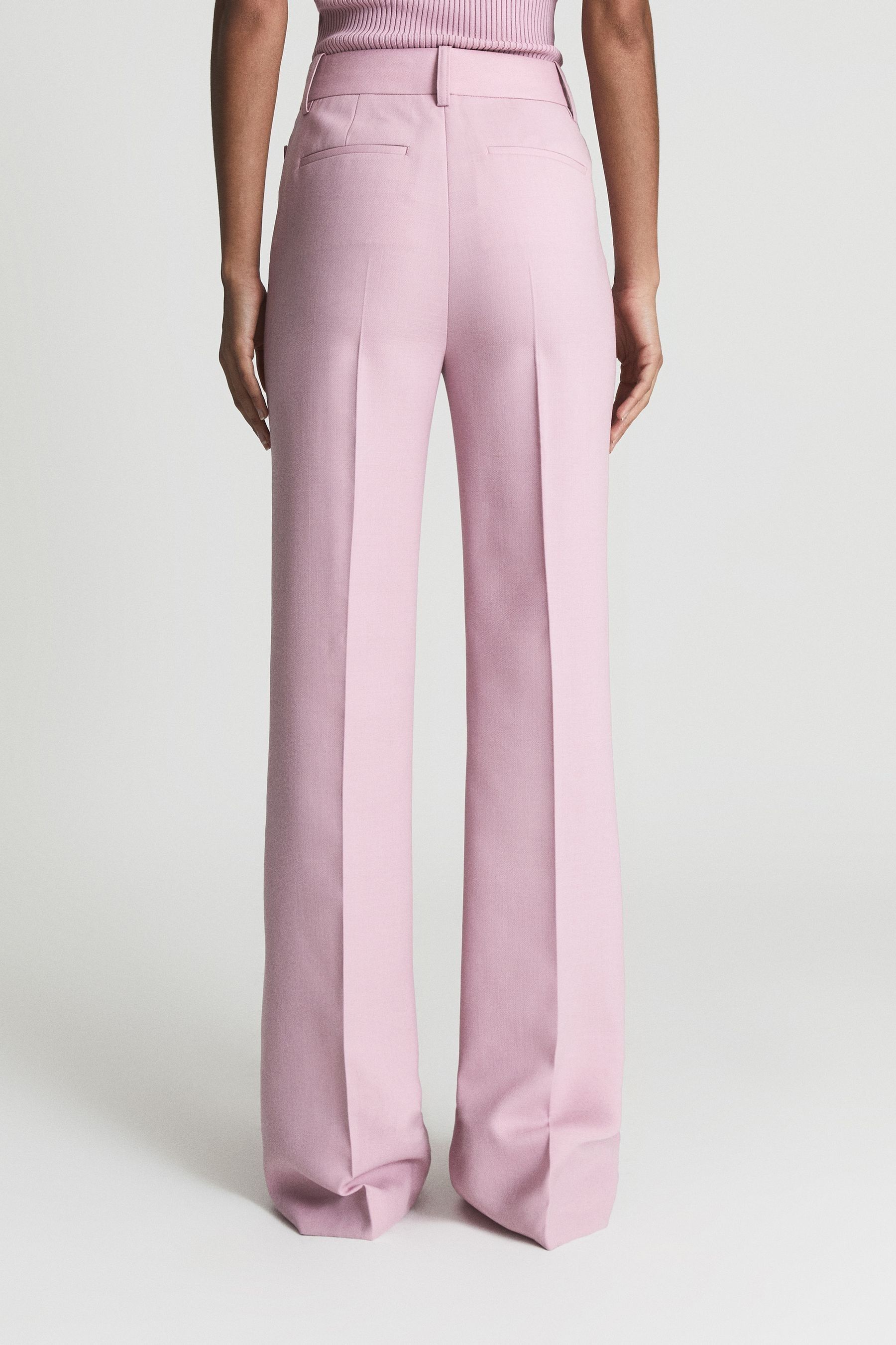 Buy Reiss Pink Aura Tailored Flare Trousers from the Next UK online shop