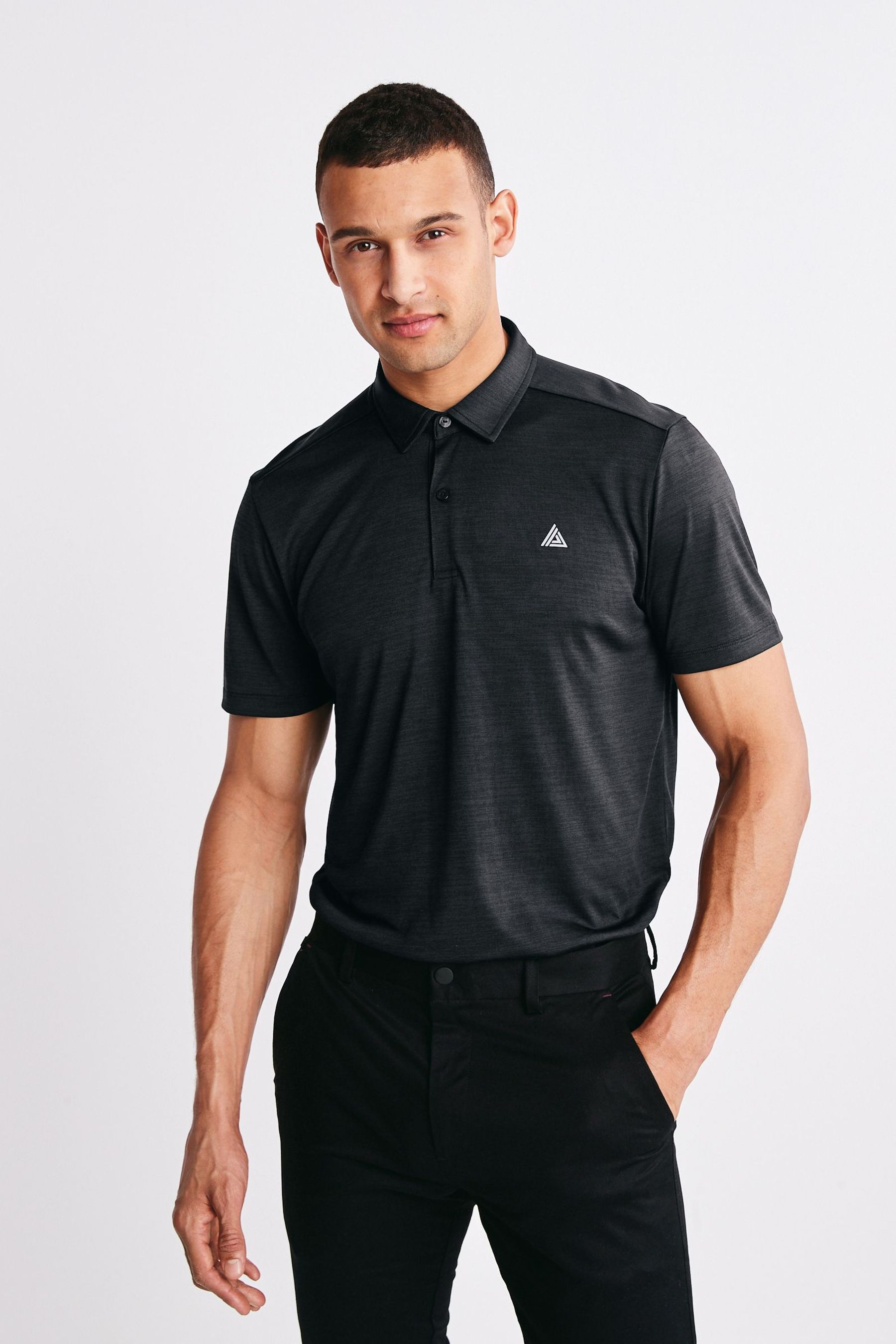 black golf shirts for men