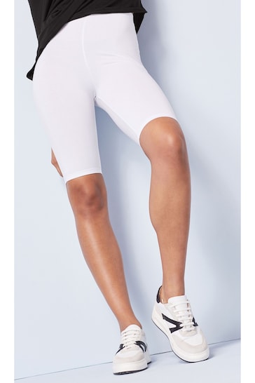 White Jersey Cycle Shorts
