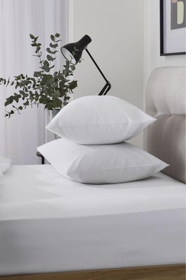 White Cool Touch TENCEL™ lyocell 200 Thread Count Fitted Sheet