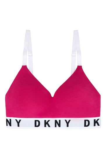 Buy DKNY Hot Pink Logo Wirefree Push Up Bra from the Next UK online shop