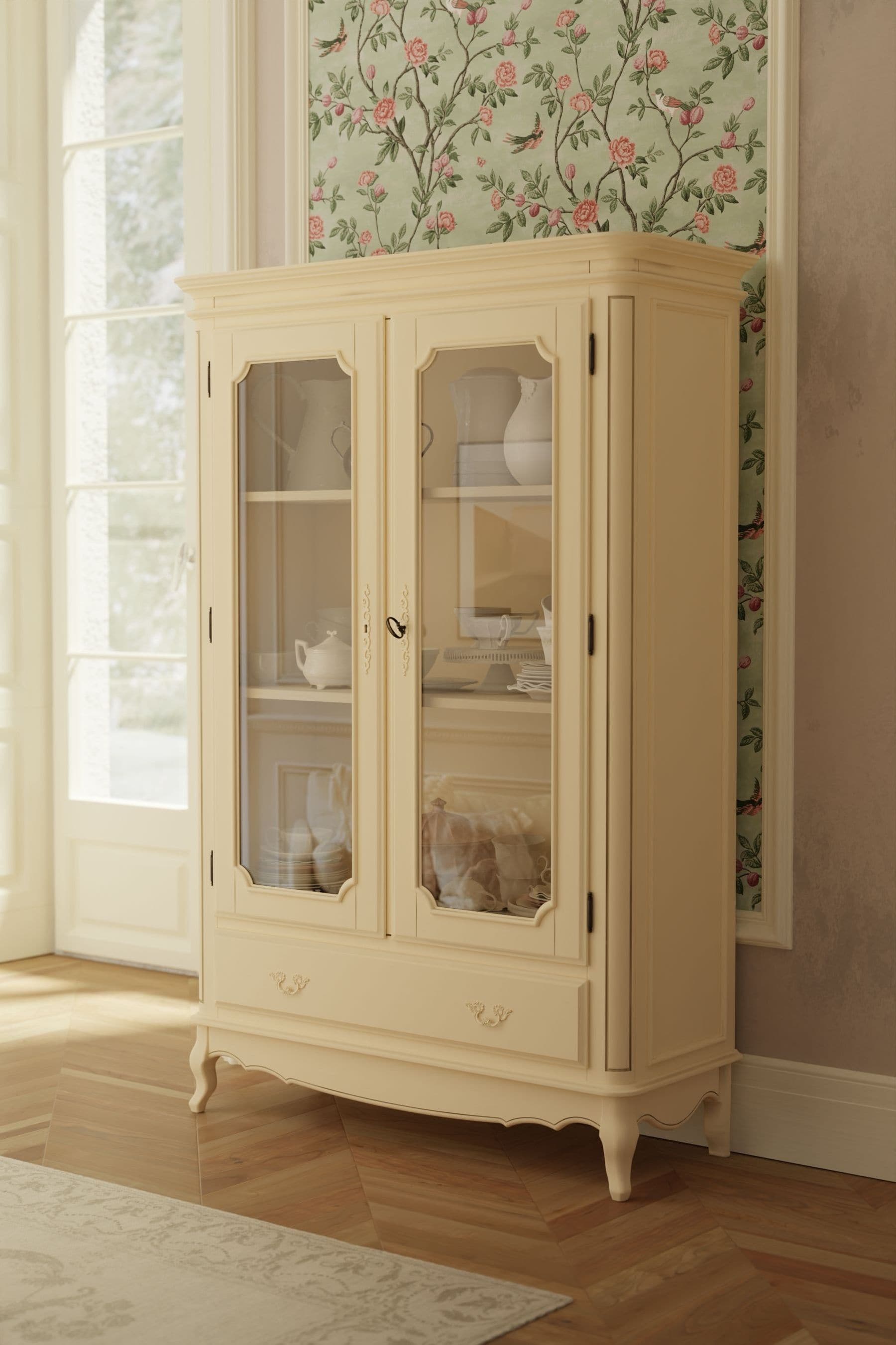 Laura Ashley Ivory Provencale 2 Door 1 Drawer Display Unit
