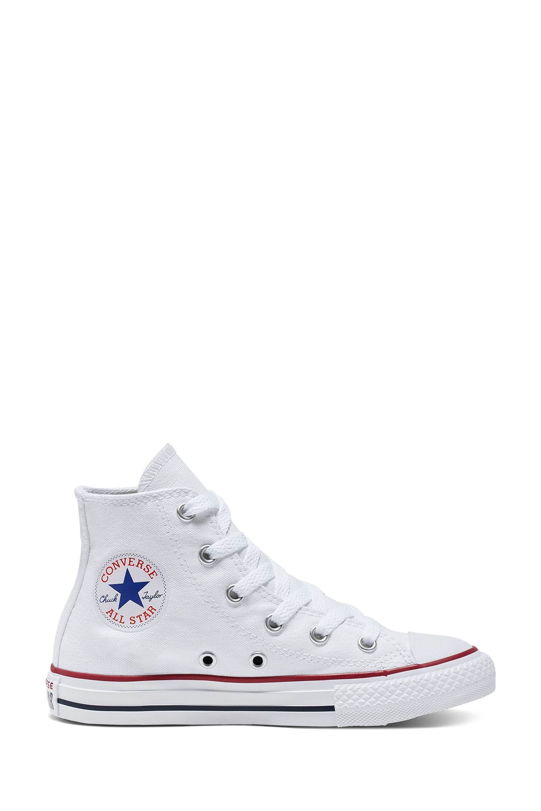 Junior white new arrivals high top converse
