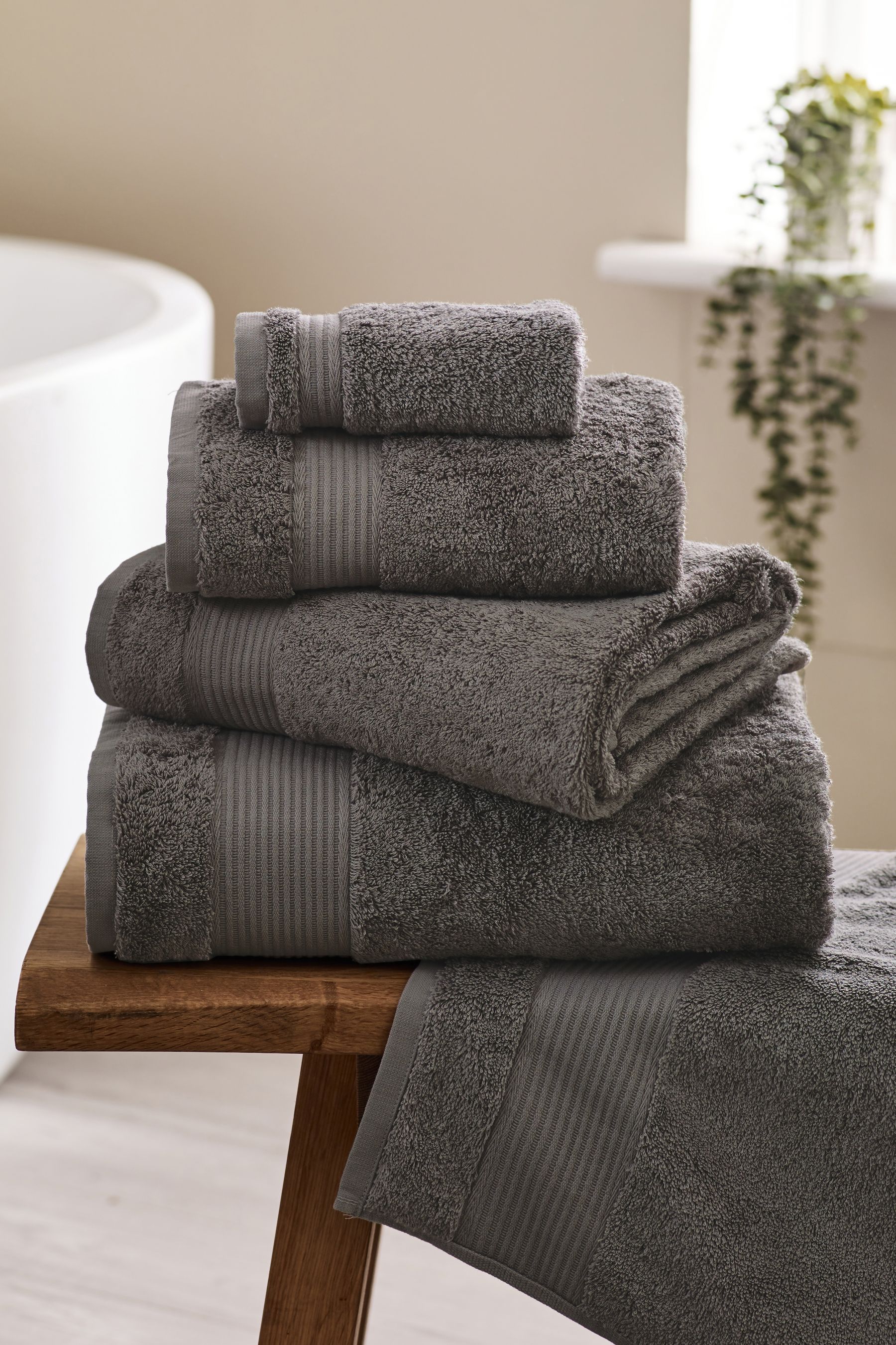 Grey bath towels cheap set