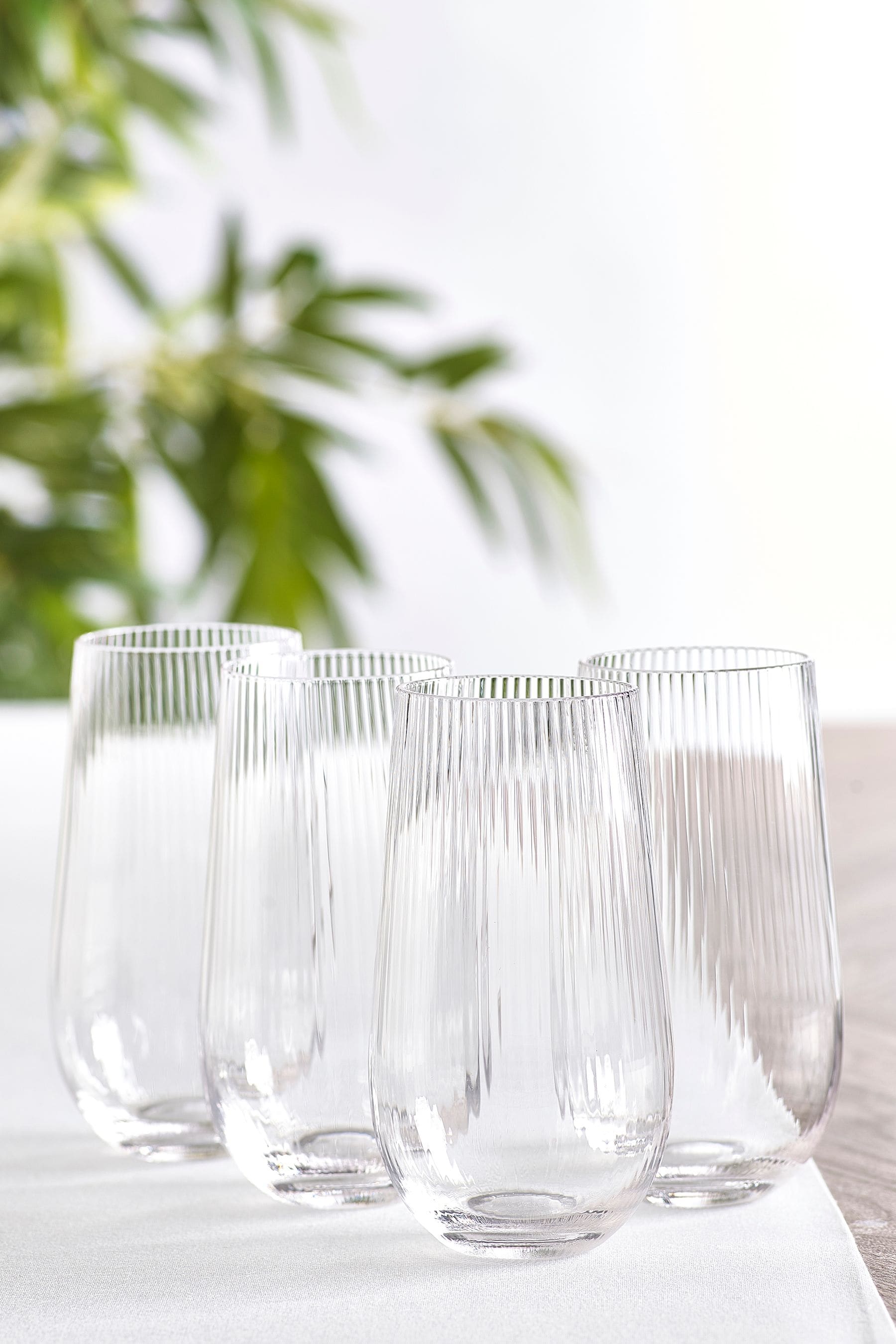 Clear Sienna Set of 4 Tall Tumbler Glasses