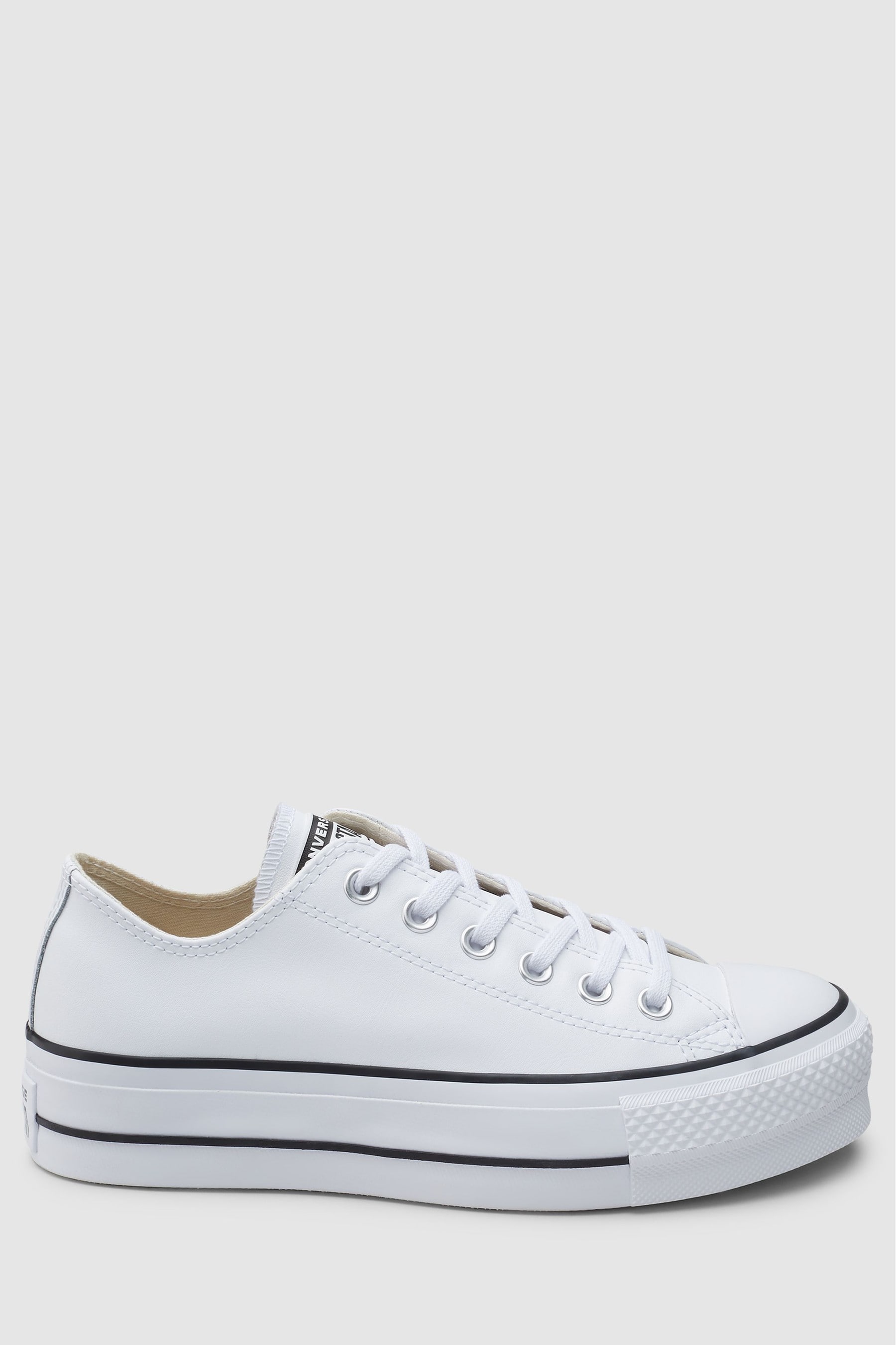 Buy Converse White Platform Lift Chuck Ox Leather Trainers from the ...