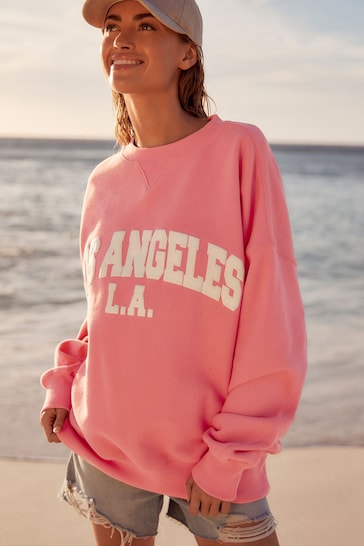 Pink City Graphic Sweatshirt