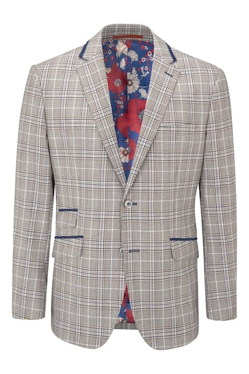 Skopes Tailored Fit Natural Whittington Check Suit: Jacket