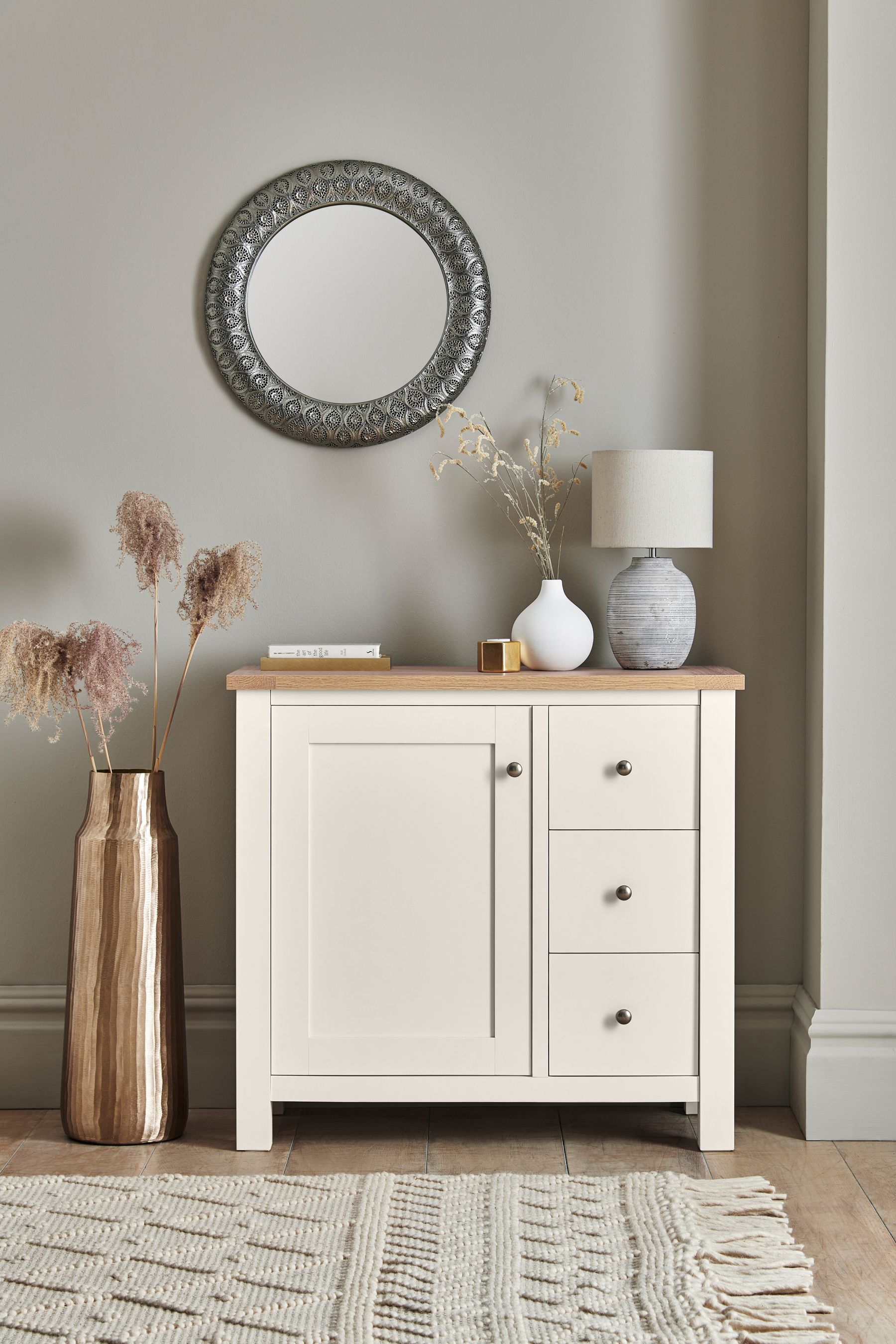 Buy Cream Malvern Oak Effect Small Sideboard from the Next UK online shop