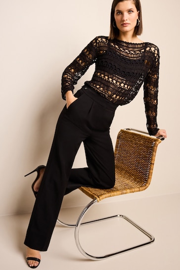 Black Tailored Hourglass Trousers