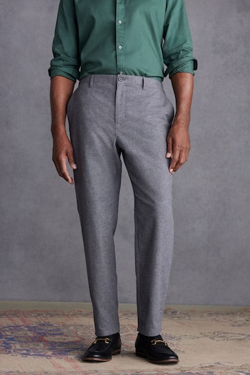 Light Grey Texture Signature Emmetex Italian Fabric Trousers