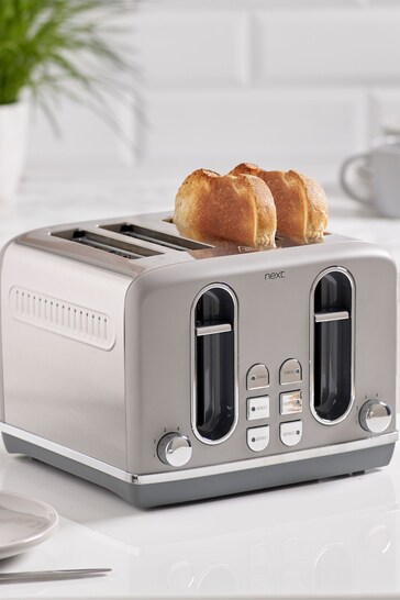 Light Grey Electric 4 Slice Toaster
