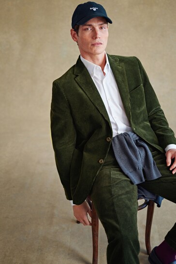 Barbour® Green Cord Suit Jacket