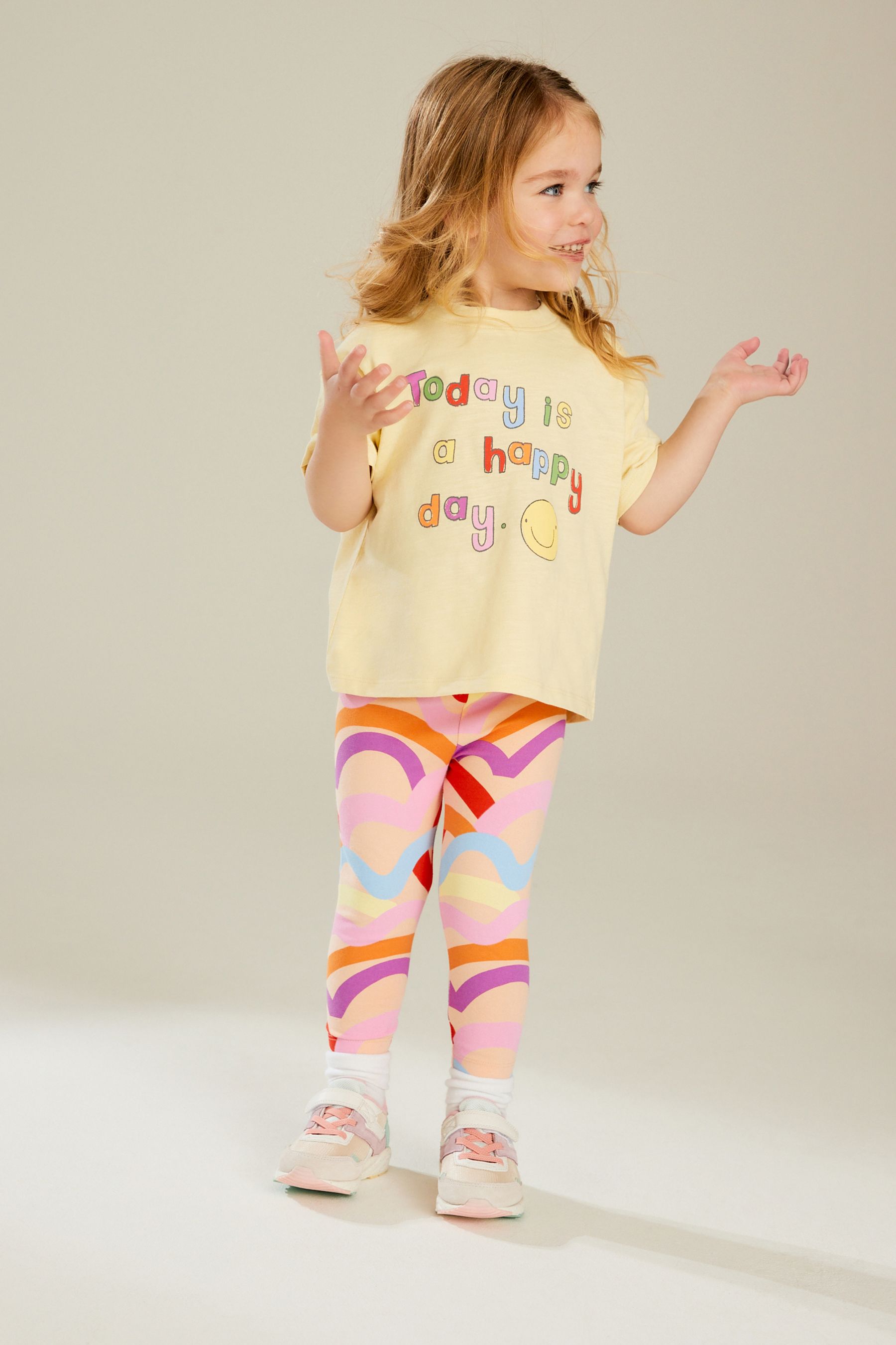 Buy Rainbow Short Sleeve T-Shirt and Leggings Set (3mths-7yrs) from the ...