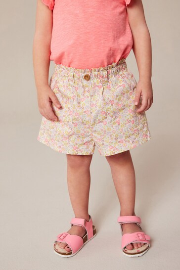 Pink Floral Print Pull-On Shorts (3mths-7yrs)