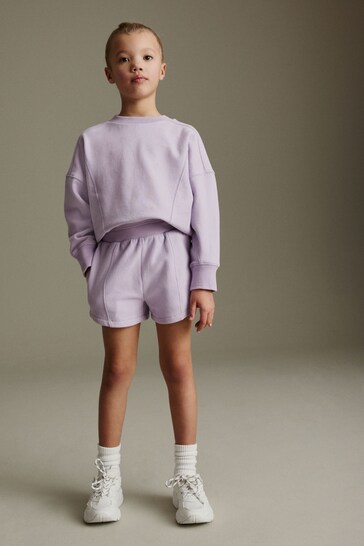 Lilac Purple Runner Jersey Shorts (3-16yrs)