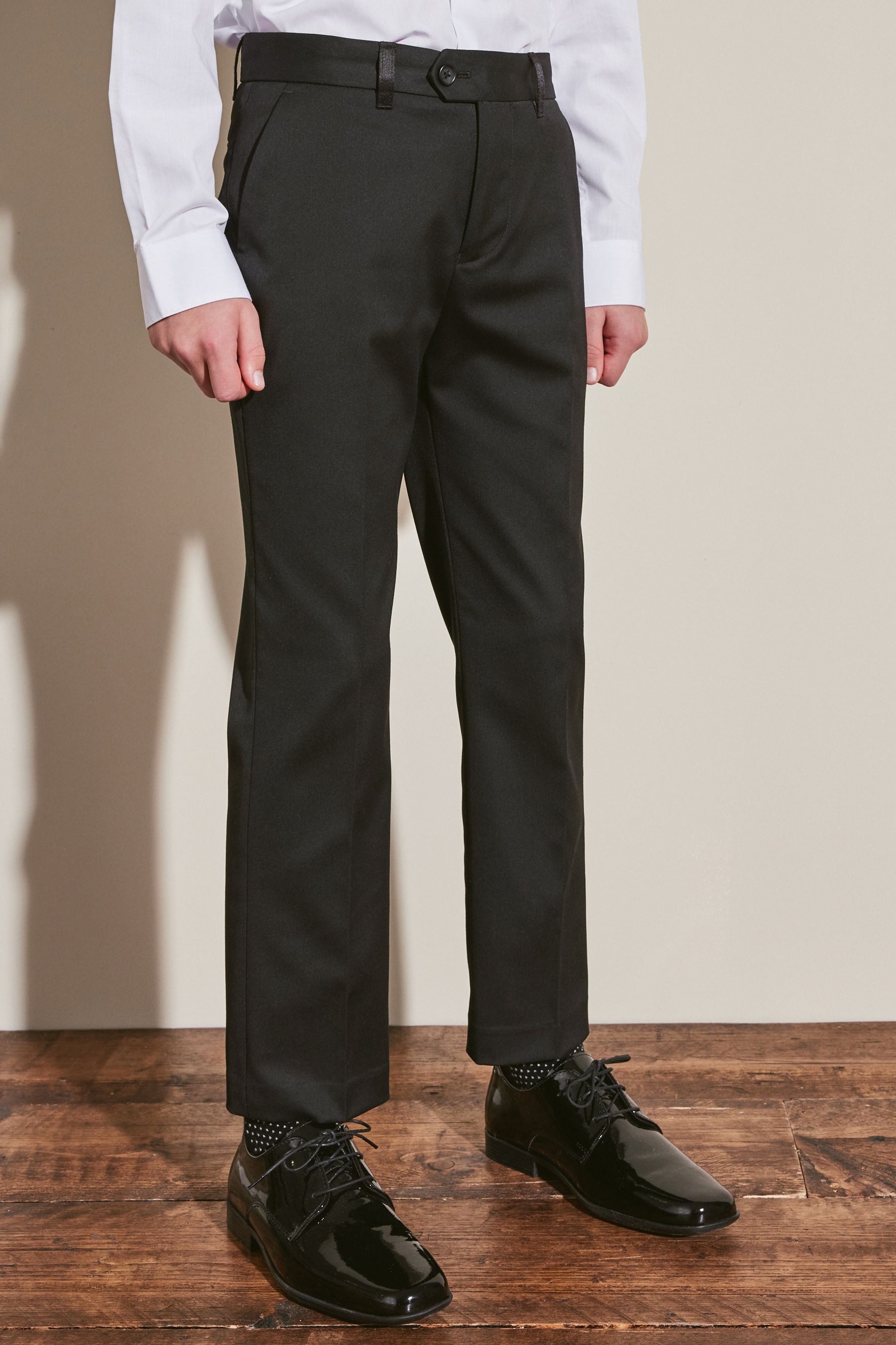 Black Stretch Wool Tuxedo Pant - Custom Fit Tailored Clothing