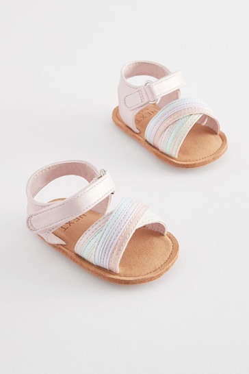 Pastel Cross Strap Baby Sandals (0-24mths)