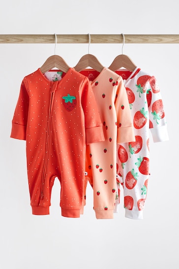Red strawberry Baby Printed Sleepsuit (0mths-3yrs)