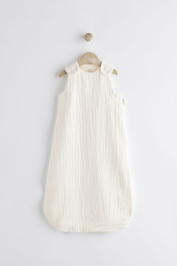 Cream Muslin Baby 100% Cotton 1 Tog Sleep Bag