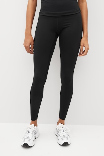 Black Next Active Sports Tummy Control High Waisted Full Length Sculpting Leggings
