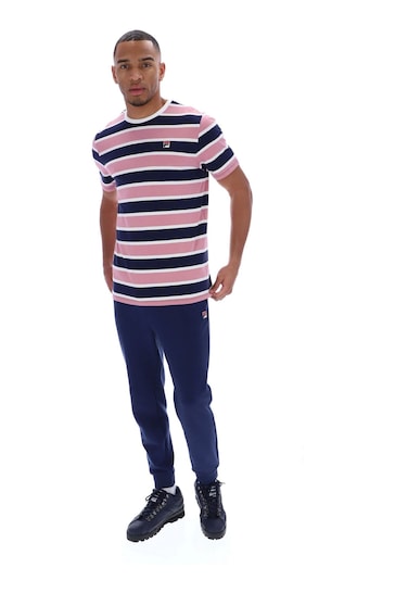 Fila White/Pink/Purple Grayson Yarn Dye Stripe T-Shirt