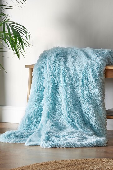Catherine Lansfield Blue So Soft Cuddly Throw