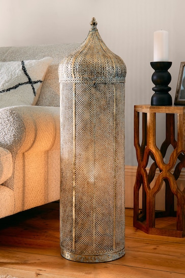 Brushed Silver Tangier Floor Lamp