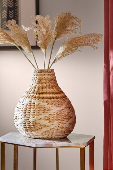 Natural Woven Patterned Vase