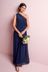 Navy Blue Mesh Multiway Bridesmaid Wedding Maxi Dress