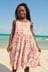 Pink Floral Tiered Strappy Dress (3-16yrs)