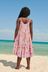 Pink Floral Tiered Strappy Dress Love (3-16yrs)