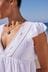 White Seersucker Beach Cover-Up Dress