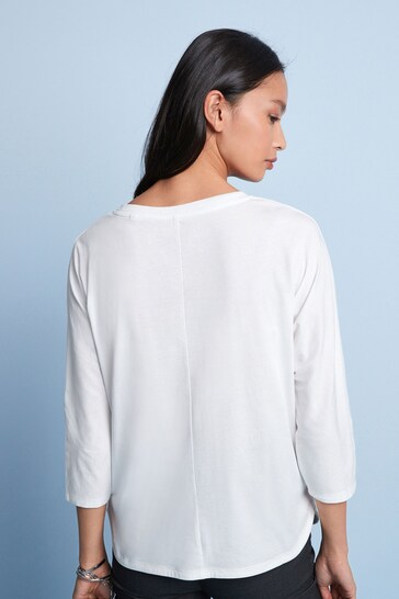 Ultimate White 3/4 Length Sleeve T-Shirt